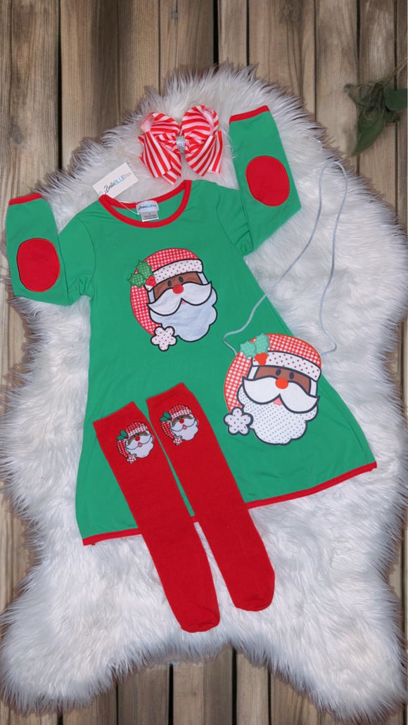 (New) Black Santa Collection Dress (Socks and Purse Included)